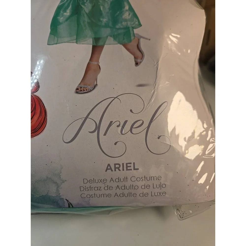 WOMEN'S ARIEL DELUXE COSTUME Sz 4-6  Adult Halloween Costume Party Dress Disney